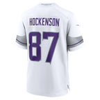 MN.Vikings #87 T.J. Hockenson White Alternate Game Player Jersey
