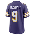 MN.Vikings #9 J.J. McCarthy Purple 2nd Alternate Player Game Jersey