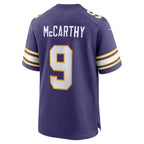 MN.Vikings #9 J.J. McCarthy Purple 2nd Alternate Player Game Jersey
