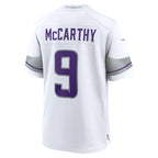 MN.Vikings #9 J.J. McCarthy White Alternate Game Player Jersey