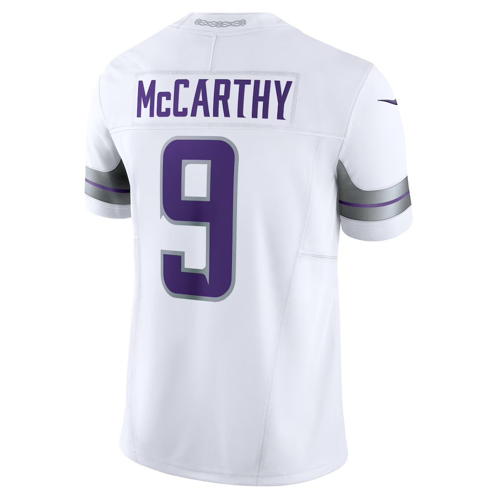 MN.Vikings #9 J.J. McCarthy White Vapor F.U.S.E. Limited Jersey