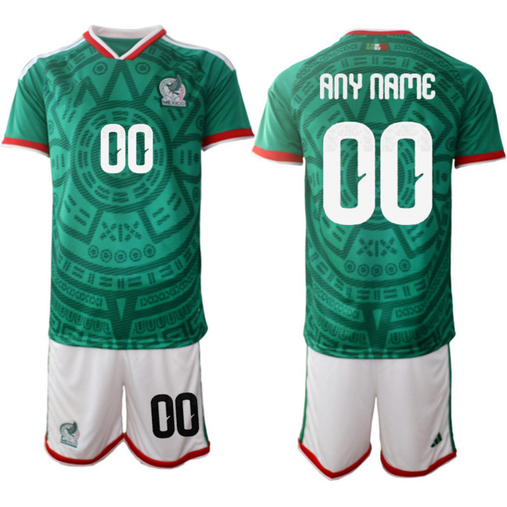 Custom Mexico Home Green Shirt 2026 With Shorts