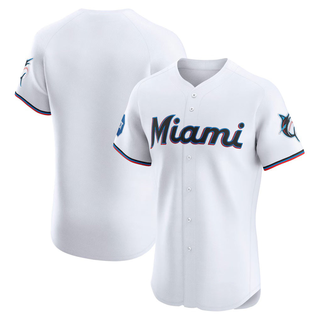 Miami Marlins White Home Elite Baseball Jersey