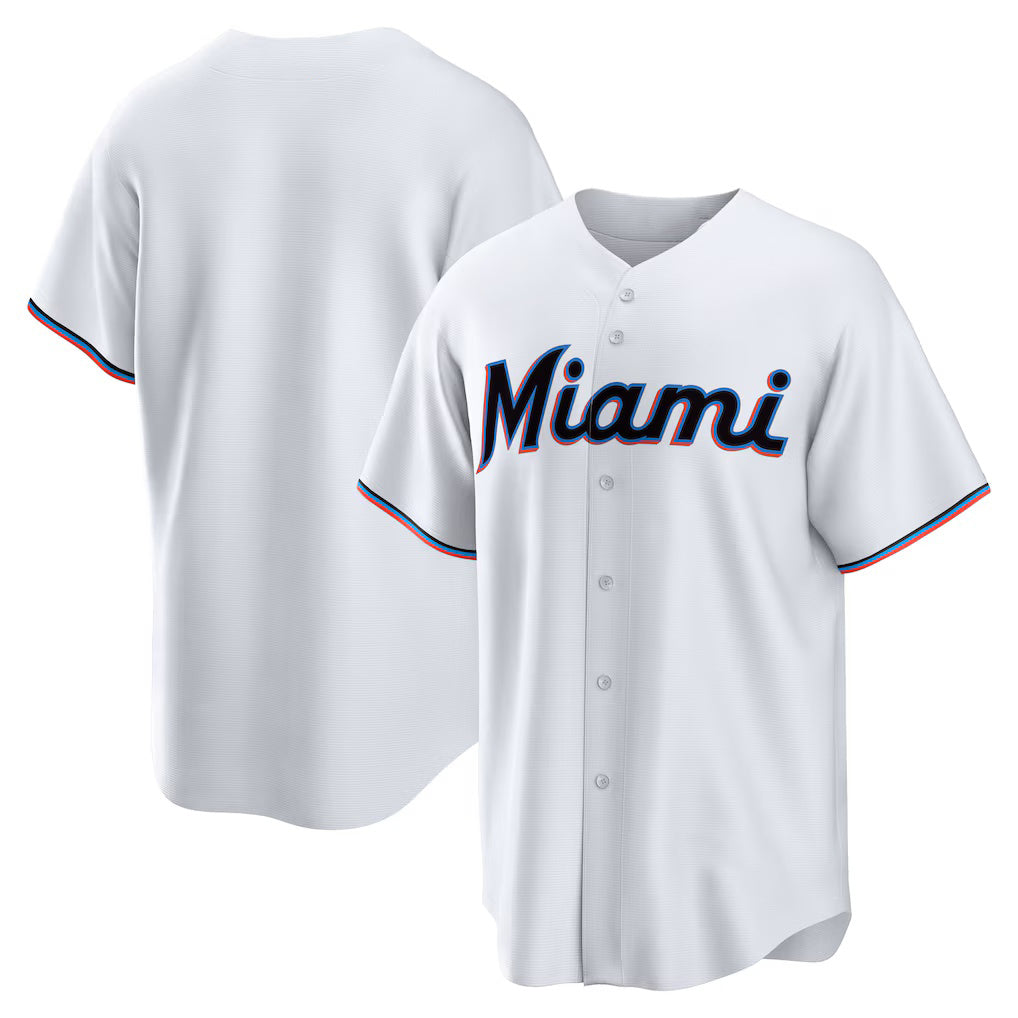 Miami Marlins White Home Replica Team Baseball Jersey