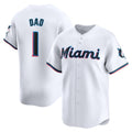 Miami Marlins White #1 Dad Home Limited Baseball Jersey
