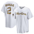Miami Marlins #2 Jazz Chisholm Jr. White 2022 All-Star Cool Base Stitched Baseball Jersey
