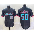 Miami Marlins #50 Agustín Ramírez Black 2025 City Connect Limited Stitched Baseball Jersey