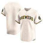 Milwaukee Brewers Cream Home Limited Baseball Jersey