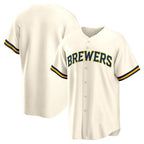 Milwaukee Brewers Cream Home Replica Team Baseball Jersey