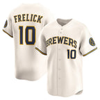 Milwaukee Brewers #10 Sal Frelick Cream Home Limited Player Baseball Jersey