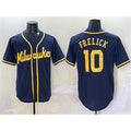 Milwaukee Brewers #10 Sal Frelick Navy Cool Base Stitched Baseball Jersey