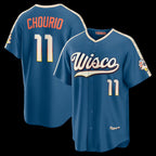 Milwaukee Brewers #11 Jackson Chourio Mineral Blue 2026 City Connect Stadium Baseball Jersey