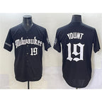 Milwaukee Brewers #19 Robin Yount Black 'Gothic 414 Shadows Edition' Vapor Premier Limited Stitched Baseball Jersey