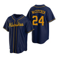 Milwaukee Brewers #24 Andrew McCutchen Navy Cool Base Stitched Baseball Jersey