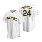 Milwaukee Brewers #24 Andrew McCutchen White Cool Base Stitched Baseball Jersey