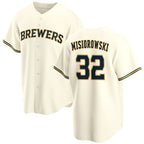 Milwaukee Brewers #32 Jacob Misiorowski Cream 2025 Stitched Baseball Jersey