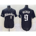 Milwaukee Brewers #9 Bob Uecker Black 'Gothic 414 Shadows Edition' Vapor Premier Limited Stitched Baseball Jersey
