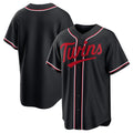 Minnesota Twins Blank Black Out Stitched Baseball Jersey