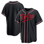 Minnesota Twins Blank Black Out Stitched Baseball Jersey