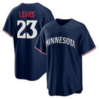 Minnesota Twins #23 Royce Lewis Navy Alternate Replica Baseball Jersey