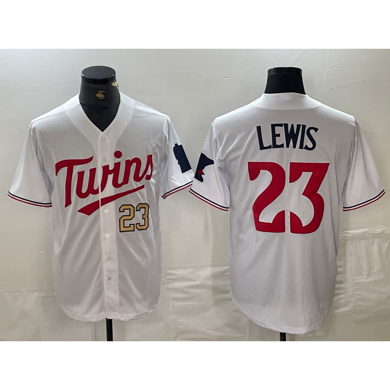 Minnesota Twins #23 Royce Lewis Number White Stitched Cool Baseball  Jerseys
