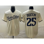 Minnesota Twins #25 Byron Buxton 2023 Cream Cool Base Stitched Baseball Jersey