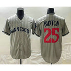 Minnesota Twins #25 Byron Buxton 2023 Grey Home Team Cool Base Stitched Baseball Jersey