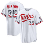 Minnesota Twins #25 Byron Buxton 2026 All-Star Edition Stars & Stripes White Stadium Baseball Jersey