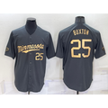 Minnesota Twins #25 Byron Buxton Number Grey 2022 All Star Stitched Cool Baseball Jersey