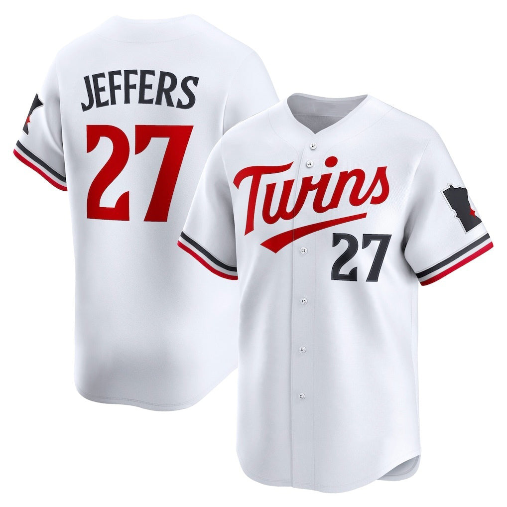 Minnesota Twins #27 Ryan Jeffers White Home Limited Player Baseball Jersey