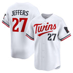 Minnesota Twins #27 Ryan Jeffers White Home Limited Player Baseball Jersey