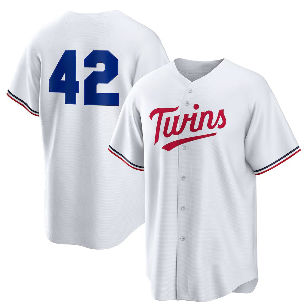 Minnesota Twins #42 Jackie Robinson White Home 2025 Day Replica Baseball Jersey