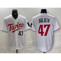 Minnesota Twins #47 Edouard Julien White Cool Base Stitched Baseball Jersey