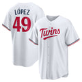 Minnesota Twins #49 Pablo López White Home Replica Player Baseball Jersey