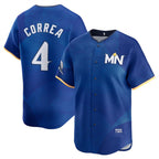 Minnesota Twins #4 Carlos Correa Royal 2024 City Connect Limited Stitched Baseball Jersey