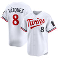 Minnesota Twins #8 Christian Vázquez White Home Limited Baseball Jersey