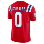 NE.Patriots #0 Christian Gonzalez Alternate Vapor F.U.S.E. Limited Football Jersey - Red