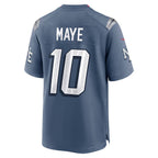 NE.Patriots #10 Drake Maye 2025 Rivalries Collection Game Jersey - Storm Blue