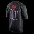 NE.Patriots #10 Drake Maye Carbon Black Game Football Jersey