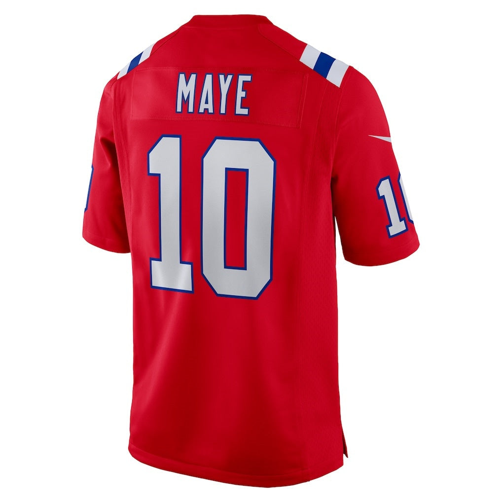 NE.Patriots #10 Drake Maye Red Player Game Football Jersey