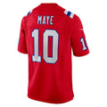 NE.Patriots #10 Drake Maye Red Player Game Football Jersey