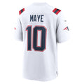 NE.Patriots #10 Drake Maye White Player Game Football Jersey