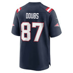 NE.Patriots #87 Romeo Doubs Navy Game Football Jersey Marou