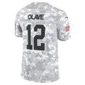 NO.Saints #12 Chris Olave Arctic Camo Salute to Service Limited Stitched Football Jersey