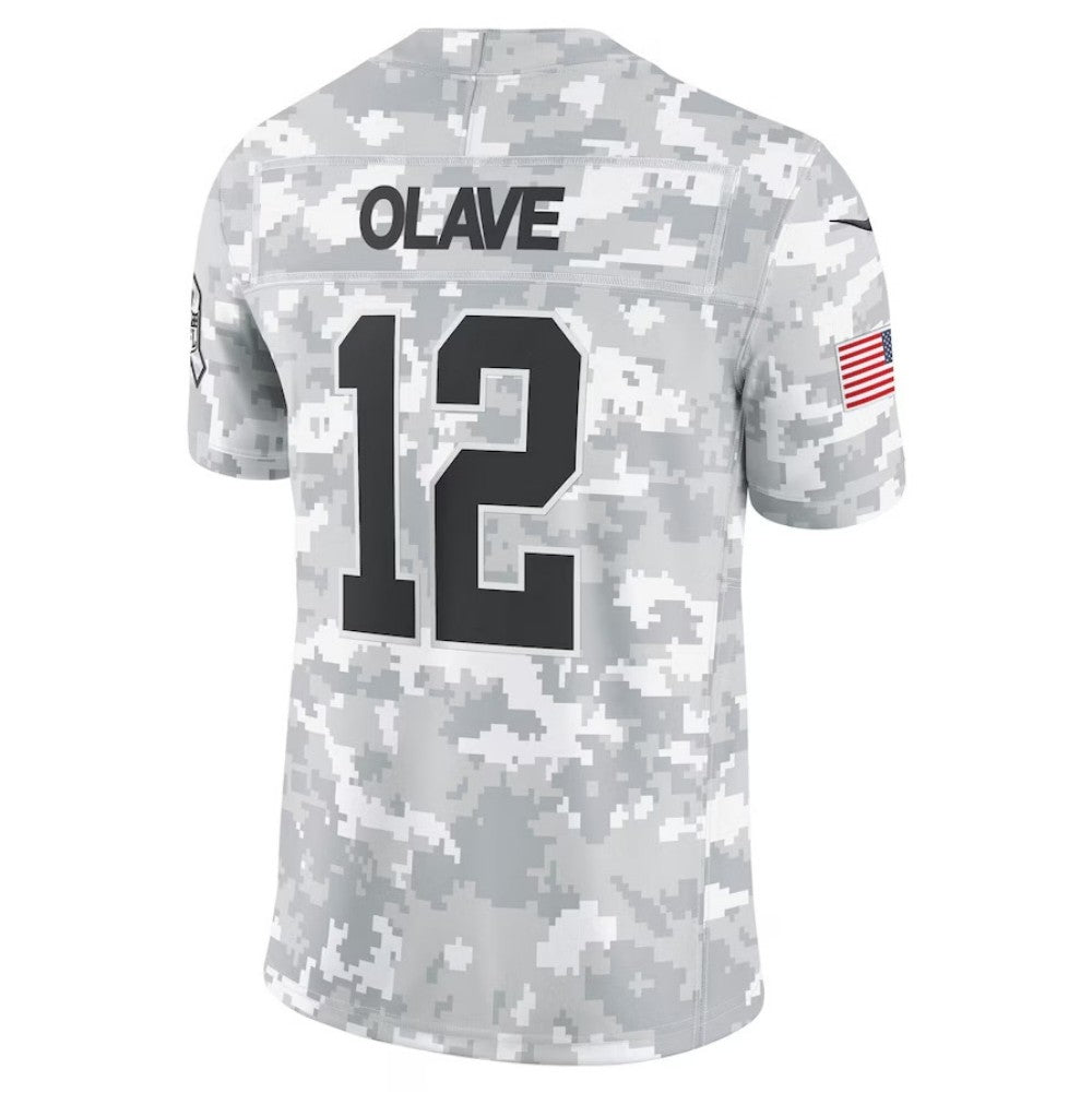 NO.Saints #12 Chris Olave Arctic Camo Salute to Service Limited Stitched Football Jersey