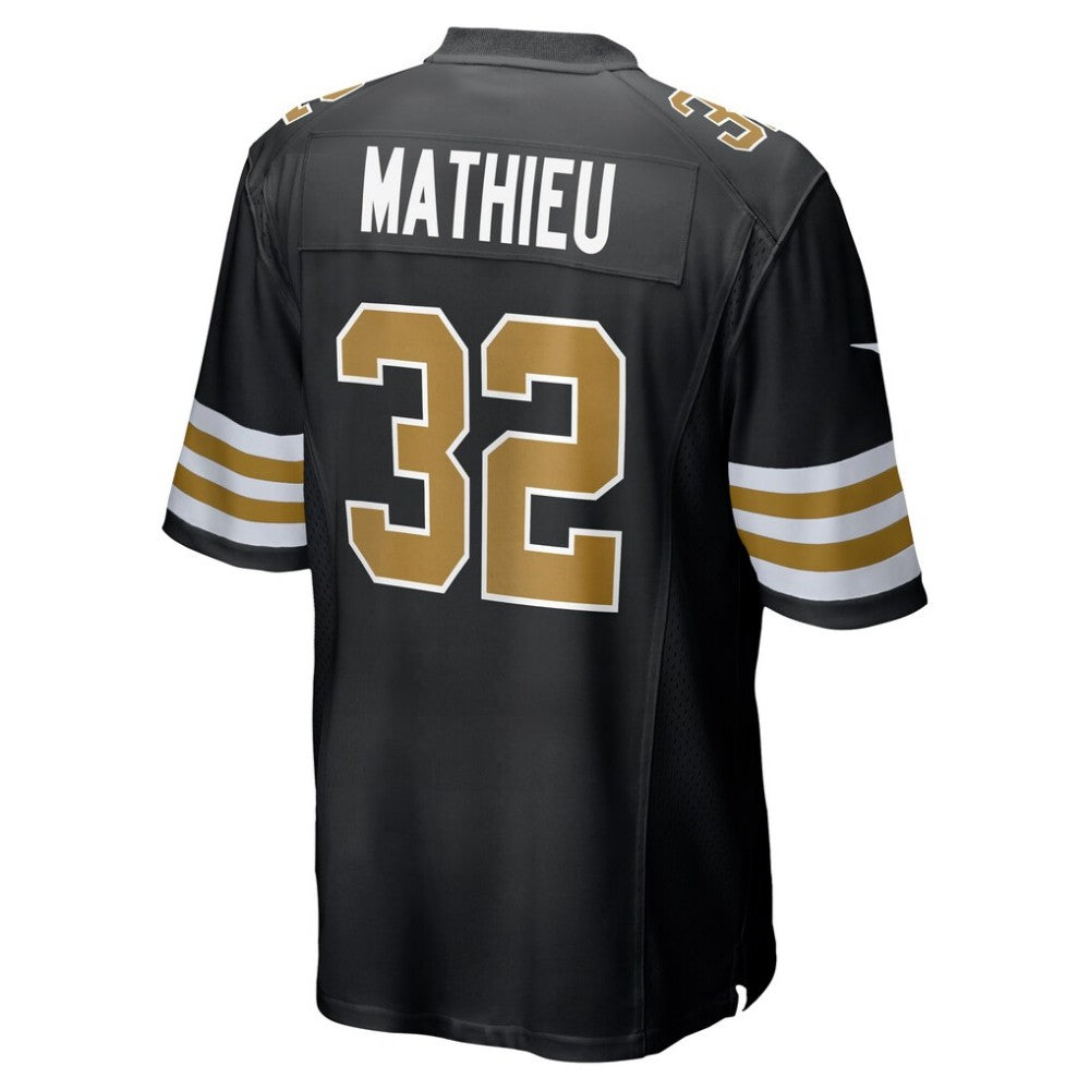New Orleans Saints #32 Tyrann Mathieu Black Alternate Game Football Stitched Jersey