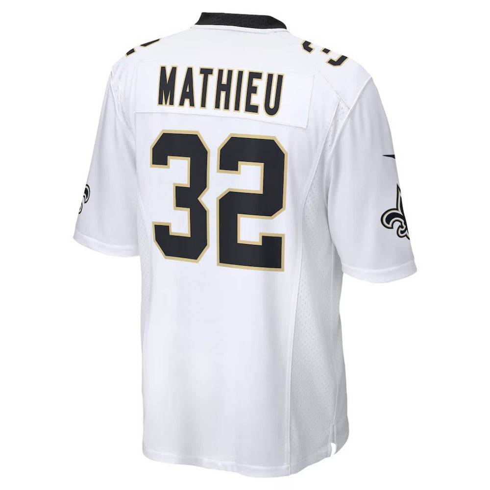 New Orleans Saints #32 Tyrann Mathieu White Game Football Stitched Jersey