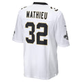 New Orleans Saints #32 Tyrann Mathieu White Game Football Stitched Jersey
