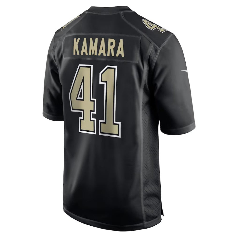 NO.Saints #41 Alvin Kamara Carbon Black Fashion Game Stitched Football Jersey