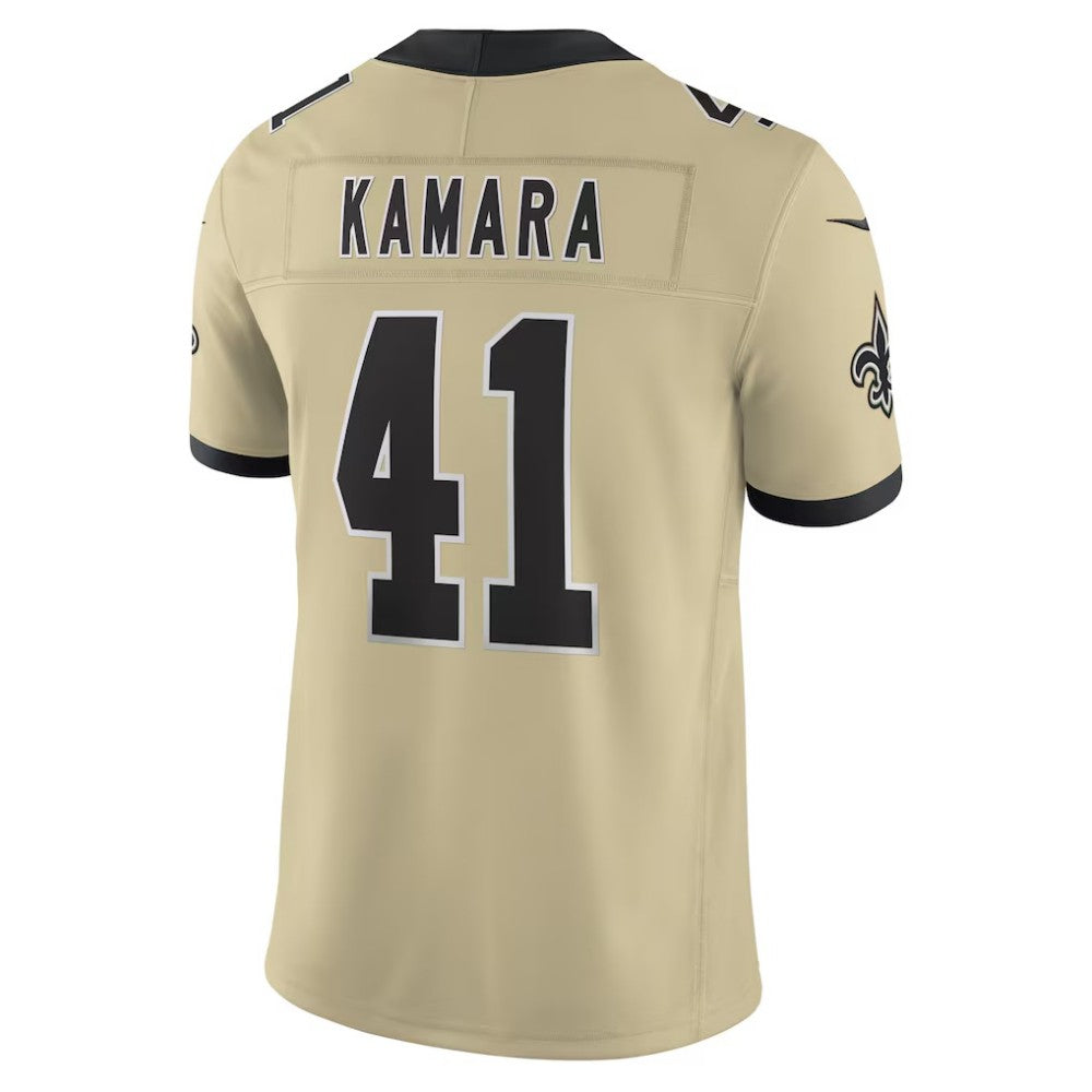 NO.Saints #41 Alvin Kamara Gold Alternate Gameday Golds Alternate Vapor F.U.S.E. Limited Stitched Football Jersey